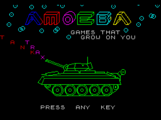 Tank title screen for ZX Spectrum